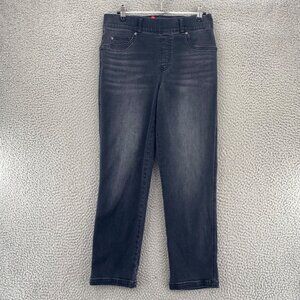 Spanx Jeans Womens Medium Gray Charcoal Wash Denim Jegging Pull On Skinny Fit